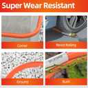 SPECILITE Garden Hose 50 ft x 5/8 in Heavy Duty, Flexible and Lightweight Water Hose, Burst 600 psi, Kink-less Hybrid Rubber Hose for Backyard, 3/4'' Brass Fittings