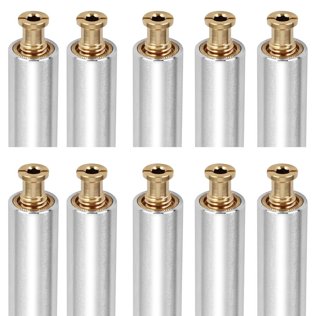 Heavy Duty 10 Pack Pool Cover Anchors,18" Aluminum Tube with Brass Anchors
