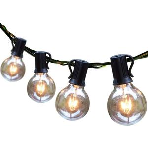 Outdoor String Lights 100ft Patio Lights with 110 G40 Bulbs (10 Spare) Globe String Lights for Party Tents Patio Gazebo Porch Deck Bistro Backyard Balcony Pergola Decor, Black Wire