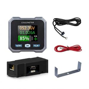 Battery Monitor with 100A Shunt, 10-100V Coulometer with LCD Backlight Screen, Voltage Current Capacity Power Meter for RV Motorcycle Golf Cart and Other Battery Monitoring
