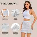 Women's Sequin Mini Skirt Sparkle High Waisted Giltter Shiny Stretchy Bodycon Skirts for Night Out Party,Club (S)