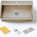 KOHLER Task 32×18" Top-/Undermount Single-Bowl Workstation Kitchen Sink, Includes Accessories, Stainless Steel, 1 Faucet Hole, K-80084-1PC-NA