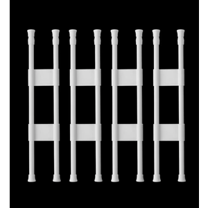 4 Sets Double RV Refrigerator Bars, 15.8-27.6 Inches Non-Slip Adjustable RV Fridge Tension Rods, for Camper Refrigerator, Kitchen, Bookshelf, Cupboard-White