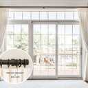 BlastHome® Non-Adjustable Luxury Curtain Rods for Windows, 1 ¼” Rod Set, 7 foot Fixed Length (Two Rods Connect for a Seamless Look), Brushed Dark Brown