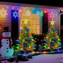 2 Pack 3.6Ft Solar Christmas Tree for Christmas Decorations Outdoor, 100 LED Xmas Tree with 36 Pcs Christmas Ornaments, Solar Pathway Lights for Garden Yard Porch Cemetery Grave Decor