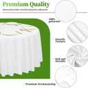 12 Pack Round Tablecloth 120 inch White Table cloths for Round Tables,Stain and Wrinkle Resistant Washable Polyester Tablecloths White Table Cloth 120 Inch Table Cloth for Wedding Party Birthday