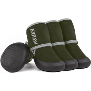 EXPAWLORER Waterproof Dog Shoes for Small Medium Large Dogs, Dog Shoes for Hot Pavement, Hiking Walking, Reflective Dog Booties for Outdoor Snow Rain Days, Anti-Slip Dog Boots & Paw Protectors