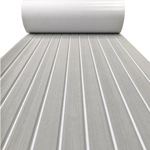 LOYALHEARTDY Boat Flooring EVA Foam Decking Sheet Faux Teak Marine Mat Marine Carpet Mat Non-Slip Self-Adhesive Flooring Mat for Marine RV Yacht Kayak 94.5''x35.4'' (94.5" 35.4", Black with Red Stripes)