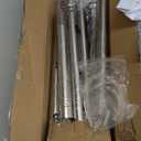 Tension Curtain Rod, Extra Long Outdoor Curtain Rod 43-120 Inch Adjustable, 1.1 Inch Diameter Thick Heavy Duty Silver Shower Curtain Rod, Stainless Steel Shower Rod for Bathroom No Drilling, No Rust