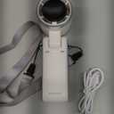 Portable Handheld Turbo Fan, 5 Gear Wind, Battery Operated, Up to 12 Working Hours, 3 IN 1 Hand Fans with Air Turbo Tech Cooling Fan for Outdoor Activities, Travel, Beach (White)