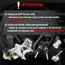 RAMATA 72185-TR0-A01 Ignition Switch Lock Cylinder with Key (with Unprogrammed Chip) Compatible with 2012 2013 2014 Honda Civic,(Ignition Chip: 46,Frequency: 433Hz)
