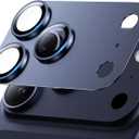 Hoerrye for iPhone 17 Pro Max Camera Lens Protector - [12FT Shatterproof Military Grade] [Strong Adsorption] 9H+ Tempered Glass Camera Screen Full Protective Cover Case Friendly,Deep Blue