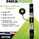 Maxpower 331730B Mulching Blade for 20 Inch Cut Poulan/Husqvarna/Craftsman Replaces 145106, 752233 and PP22055