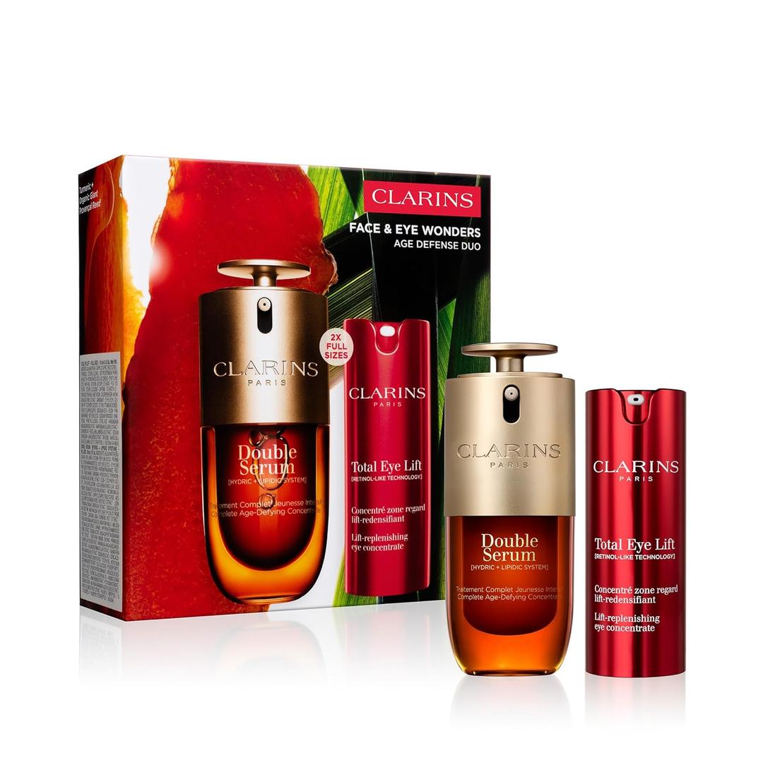 Clarins DOUBLE SERUM | Anti Aging Face Serum | Visibly Firms, Smoothes, Boosts Radiance, and Refines Pores | 24H Hydration | All Skin Types
