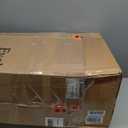 Household Essentials 7080-1 Square Metal Laundry Hamper -Removable Liner Bag and Wood Lid - Stainless Steel