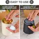 Upgrade Your Soap Dispenser with LALA DOLCE Rust-Proof Gold Plastic Pump Replacement - Wide Mouth Dispensers (Gold, Foam Pump)