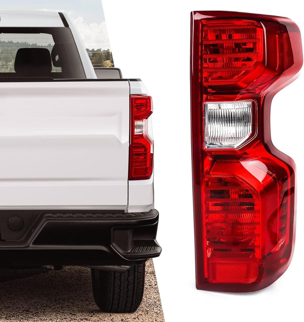 Huray Tail Light Rear Lamp for Chevy Silverado 2019 2020 2021 2022 2023 (Only for Halogen Type) OE Style Assembly Rear Brake Lamp Passenger Side
