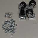 Finnhomy Swivel Caster Wheels 2 Inch Heavy Duty Threaded Stem Casters 1/2"-13 x 1 Set of 4 Premium Polyurethane Wheels PU Anti-wear Smooth Casters, Red