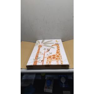 Wodkwq Nursery Wall Art Safari Animal Canvas Prints Girl Boy Baby Room Decor Poster Toddler Room Decoration Boho Rainbow Painting Jungle Pictures Set of 3 for Kids Bedroom Bathroom 12x16in Unframed