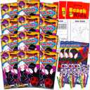 Spiderman Across the Spiderverse Birthday Party Favors and Supplies Bundle for Kids - Bundle with 12 Spider-Verse Activity Play Packs for Boys, Girls with Mini Coloring Books, Loot Bags, and More