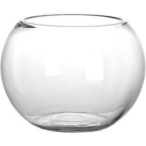 Yardwe Glass Bubble Bowl - Round Terrarium Globe Vase Centerpiece 12cm Clear Bubble Planter for Arrangements Weddings Events Decorating