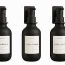 2 PACK Molimoli Soap Dispenser, Bathroom Soap Dispenser Set, Glass Dispenser, Soap Dispenser for Kitchen, Kitchen Soap Dispenser Pump, 500ml/16.9 Oz, Set of 6, Black