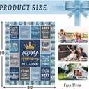 Gifts for Wife Blanket for Men Women Wife Her Couple,Blue Romantic Marriage Gifts for Her Throw Blanket,Happy Anniversary to My Wife from Husband, Valentines Gift Idea 50"x 60"