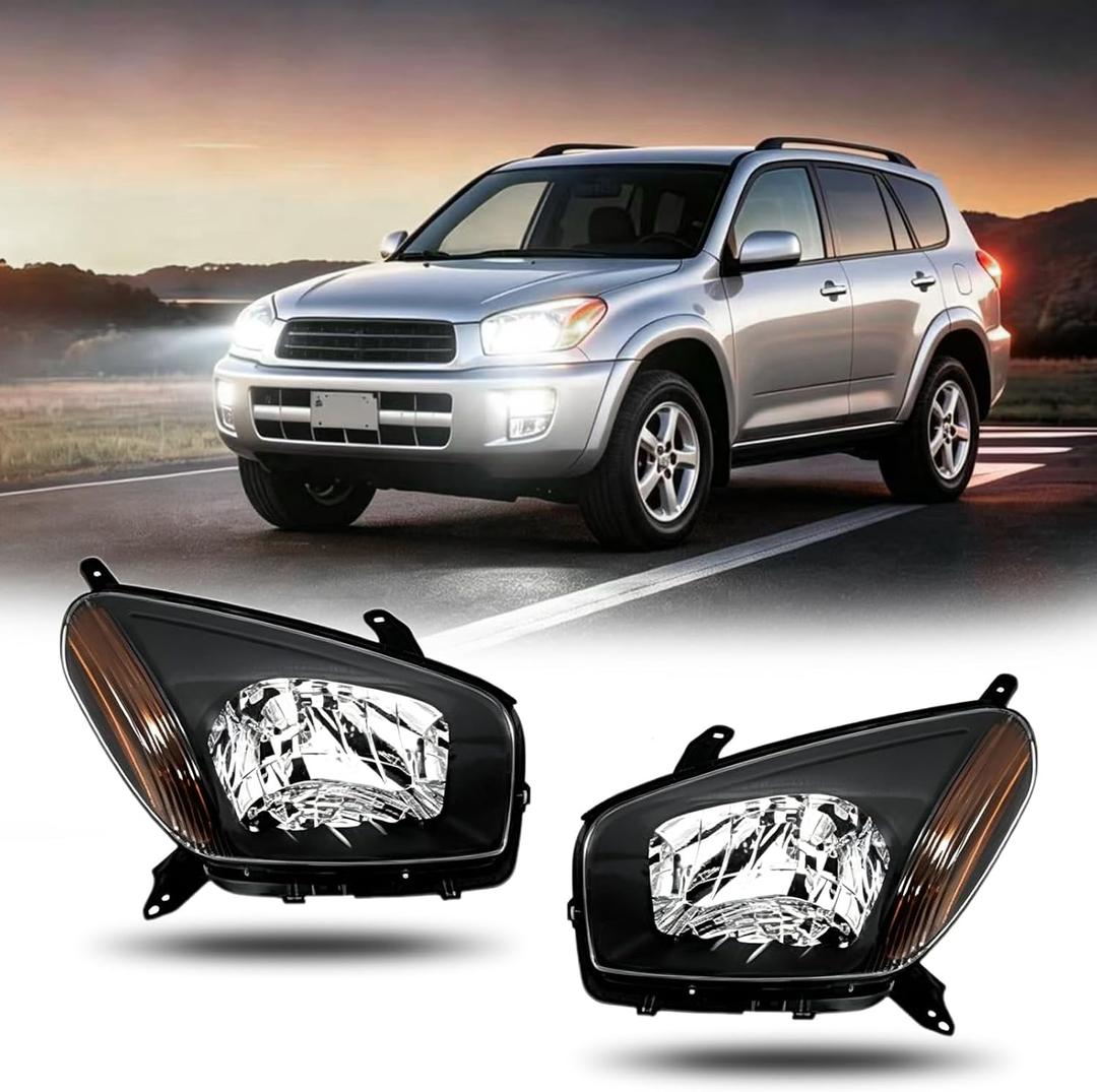 Headlight Assembly for 2001-2003 Toyota RAV4, Headlights Assembly Pair