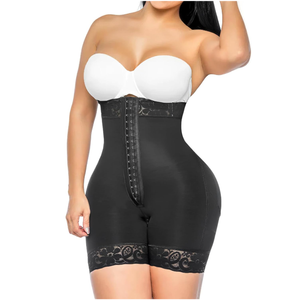 YIANNA Tummy Control Shapewear for Women Strapless Fajas Colombianas Body Shaper Shorts Butt Lifter with Zipper Crotch, 2XL