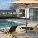 45lbs Patio Umbrella Base with Wheels, Heavy Duty Stand Outdoor