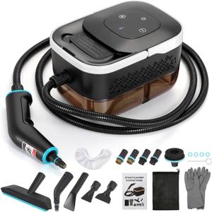 Dyna-Living Steam Cleaner 1500W Engine Steam Cleaner Handheld High Pressure Steam Cleaner for Cleaning, Car Steamer with 42.2 oz Tank, Portable Steamer for Car Detailing, Home, Floor, Carpets, Tile