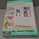 Refrigerator Toy Fridge with Ice Dispenser, Kids Pretend Play Kitchen Accessories with Toy Food Drink Bottles Milk Cans, Play Kitchen Appliances Set for Girls Age 3+, White