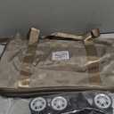 Rolling Duffle Bag with Wheels Expandable Foldable Travel Duffel Bag Checkerboard Carry on Luggage Bag Weekender Bag for Men Women (Khaki+Shoe Bag)