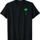 Green Carnation Flower LGBT Queer Symbol Transgender Support T-Shirt (Small, Black)
