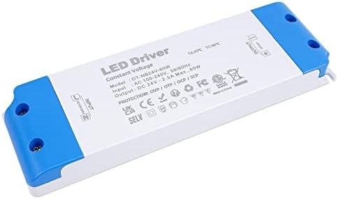LED Driver 24V 60W Power Supply 2.5A, 100V-130Vac to 24V DC LED Transformer, Low Voltage Ultra Thin Adapter for Constant Voltage 24Volt LED Strip Light MR16 MR11 G4 Bulbs, VARICART