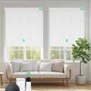 Allesin Motorized Blinds with Remote Smart Blackout Roller Shades | All-in-One & Ultra-Quiet Automatic Electric Power Blinds for Home Office, Cloud-Patterned 34x72