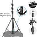 SLOW DOLPHIN 10 x 10Ft Photo Video Studio Heavy Duty Adjustable Muslin Backdrop Stand Background Support System Kit for Photography with Carrying Bag 8 Pcs Clip Clamps