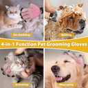 2-Pack Pet Hair Remover - Banana Cat Dog Hair Remover with Efficient Pet Grooming Gloves|Gentle Bathing Shedding Brush Dog Glove|Reusable Pet Hair Removal Tool for Carpet Couch Cat Fur & Lint