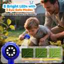 2 x Kids Microscope with Bug Catcher Kit, 1080P Digital Mini Handheld Microscope STEM Science Toy with LED Light, Rechargeable, Portable, Supports 64GB TF Card, Educational Gift for Kids Ages 3-12 (Blue)