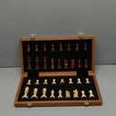 15'' Walnut Chess Set with Storage Board for Adults & Children, 2 Players