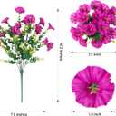 HyeFlora Artificial Flowers for Outdoors Fake Plants Outside Decoration, 12 Bundles Silk Colorful Morning Glory with Eucalyptus UV Resistant Realistic Faux Flowers for Planter Porch Patio Yard Garden