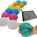 Reusable Water Balloons for Kids Ages 6-12 and Adults | 100% Silicone, Magnet-Free & Durable, Outdoor Toys for Pool, Beach, Backyard (12 Pack)