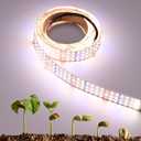 6.6FT LED Plant Grow Light, 840LEDs Full Spectrum Grow Lamp with High PPFD, 24V 55W Cuttable Plants Growing Light Strip Flexible Self Adhesive for Seedlings Veg Flower