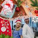 Sureio 36 Pcs Christmas Nurse Appreciation Keychains for Women - Bulk Nurse Week Gifts