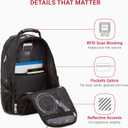 SWISSGEAR 1900 ScanSmart TSA Laptop Backpack Fits 17 Inch Laptop with RFID Protection and Tablet Pocket, Black, 19-Inch