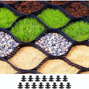 2" Ground Gravel Grid Geogrid 20x5 FT Geocell Geo Grid for Driveway Walkway Landscaping Erosion Control