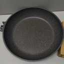 CAROTE Non Stick Frying Pan Skillet, Omelet Pan, Healthy Non Toxic Granite Chef Pan, Induction Compatible Egg Frying Pan with Heat-Resistant Handle, PFOA-Free,Black, 12"