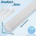 Frienda 33 Inch 24 Pcs Peel and Stick Above Ground Pool Cove Foam Long Add Protection to Swimming Pool Liner for Above Ground Pools Accessories, White
