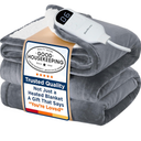 Bedsure Electric Blanket Twin - Soft Flannel Heated Blanket Twin Size, GentleSoft Fast Heating with 10 Time Settings & 6 Heat Settings, Warm Gift for Grandma (62x84 inches, Grey)