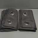 NICETOWN Bedroom Curtains Blackout Drapery Panels, Three Pass Microfiber Thermal Insulated Solid Ring Top Blackout Window Curtains/Drapes (Two Panels, 34 x 54 inches, Gray) (Grey)